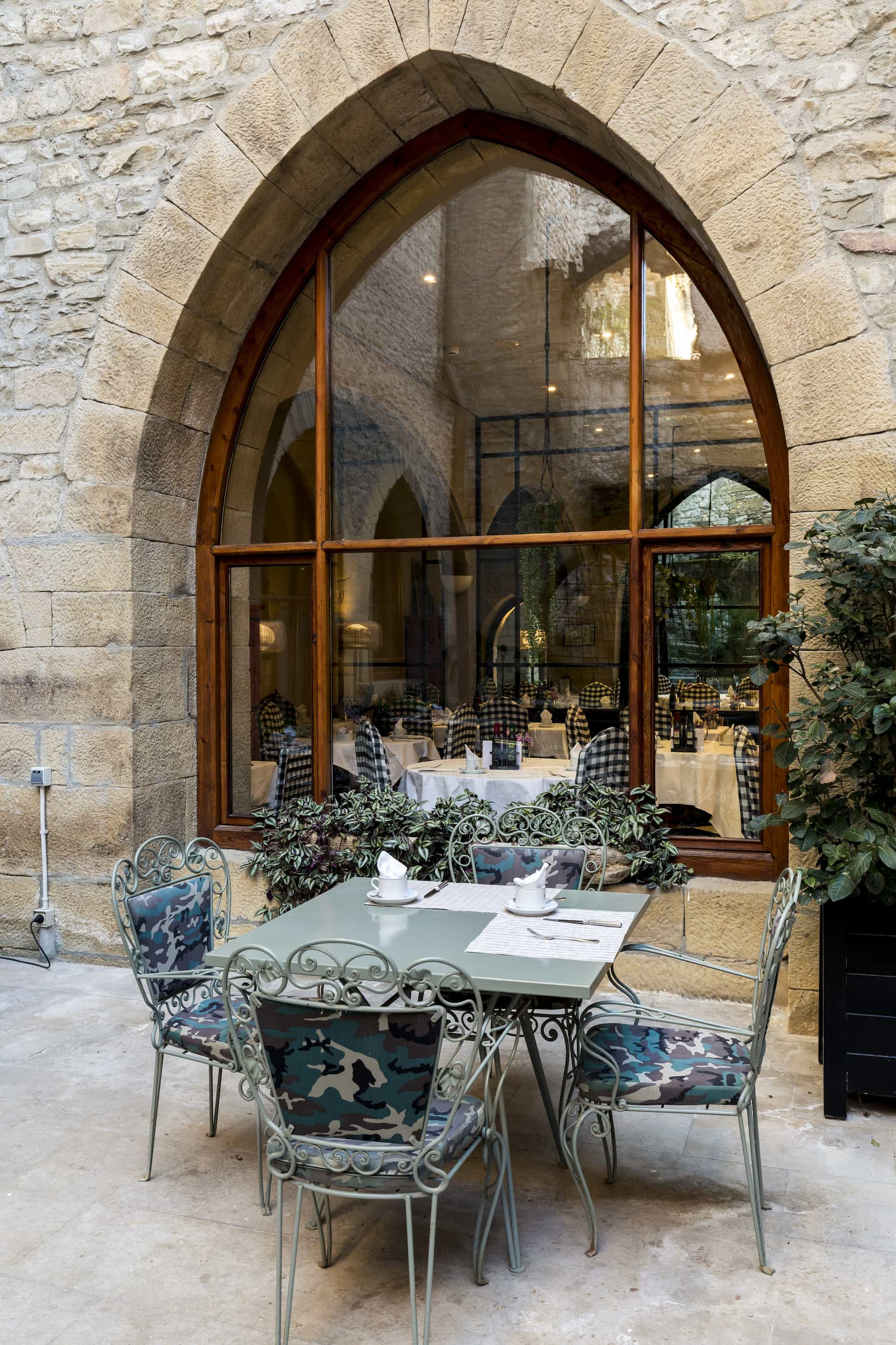 Terraza exterior del Restaurante del Parador de Hondarribia