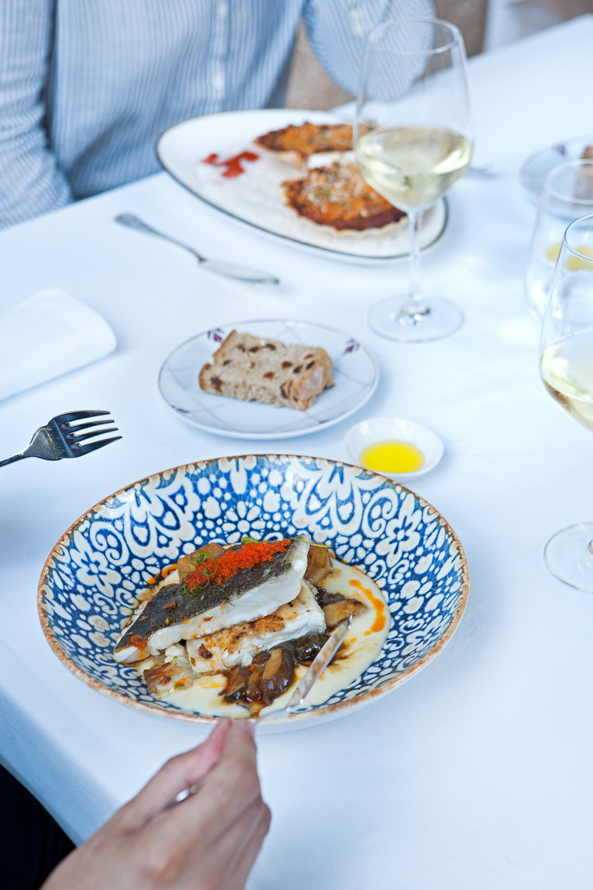 vieiras en el Restaurante Dos Abades del Parador de Santo Estevo