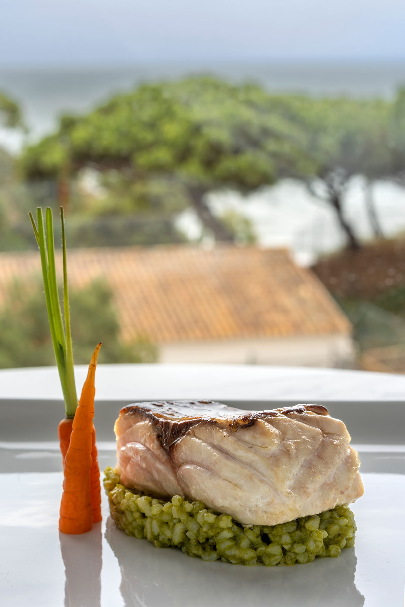 suprema de pargo en el Restaurante del Parador de Mazagón