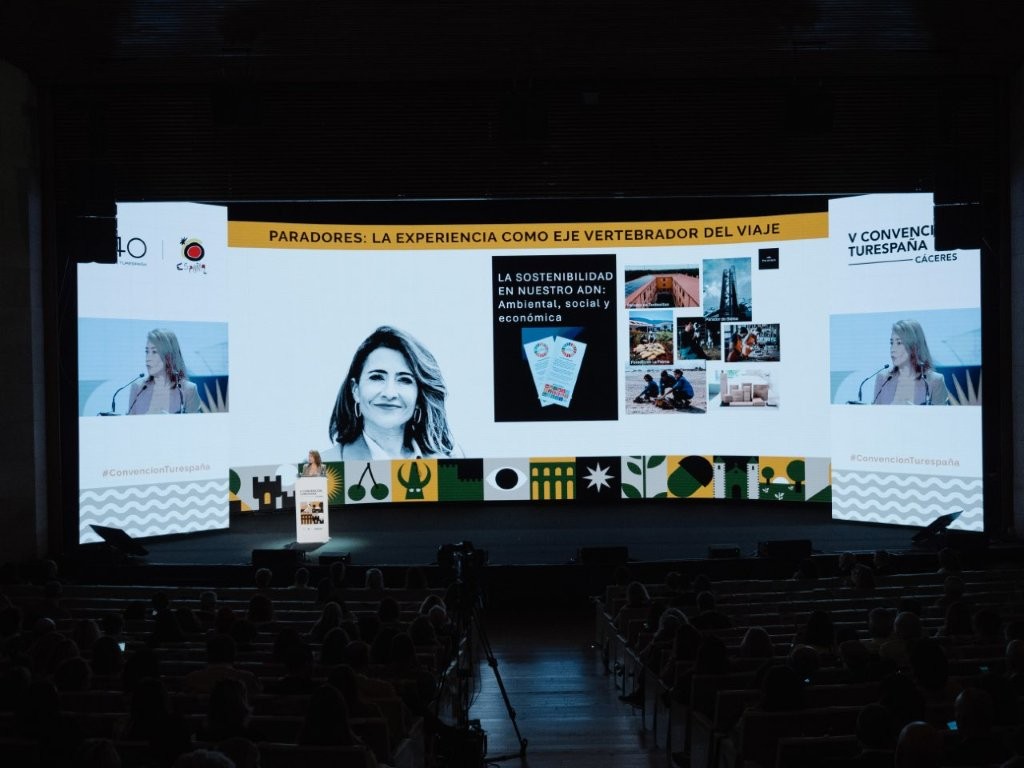 Raquel Sánchez, presidenta de Paradores. V Convención Turspaña. Cáceres 2025