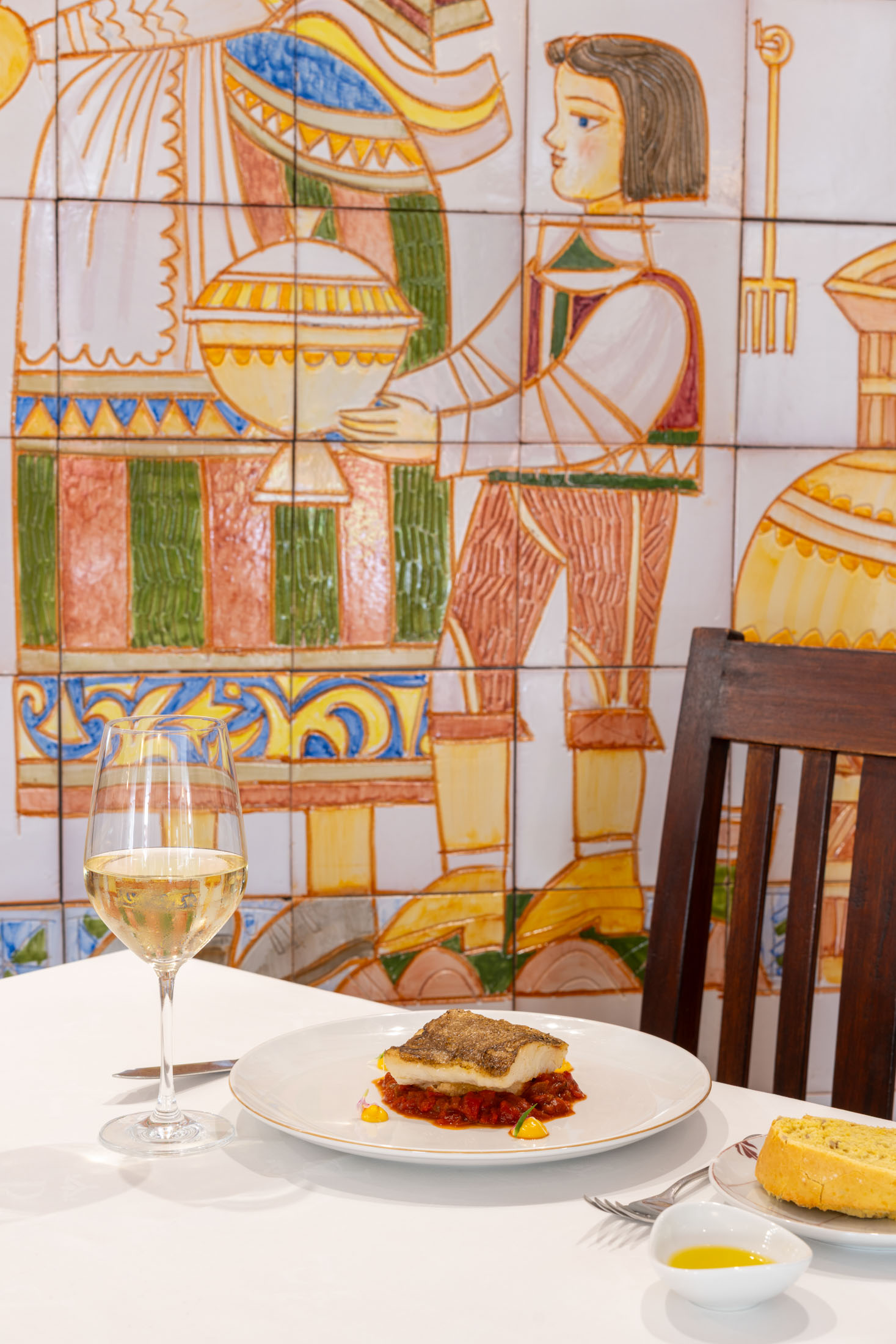 Detalle de mesa del restaurante del Parador de Manzanares