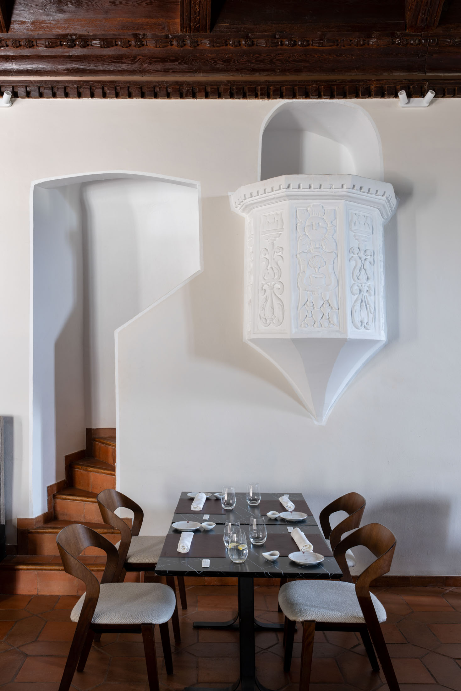 Detalle del restaurante del Parador de Cuenca