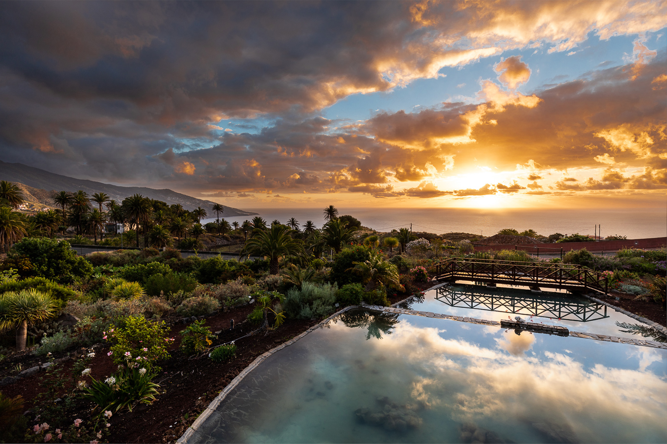 Estanque del jardín del Parador de La Palma