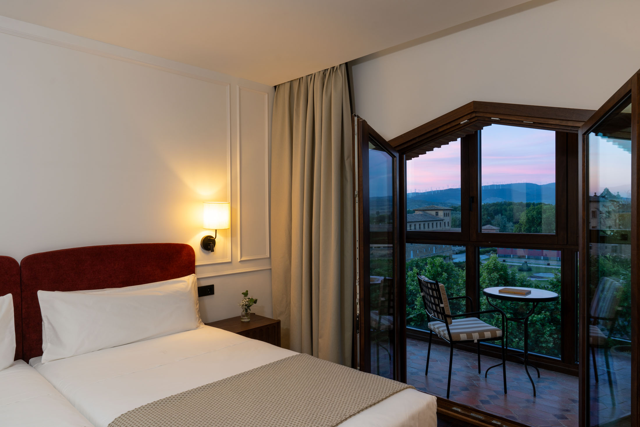 Anochecer desde habitación del Parador de Olite-Erriberri