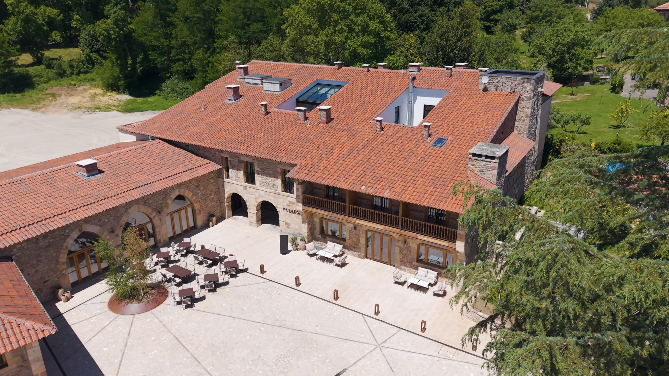 Vista aérea del Parador de Santillana Altamira