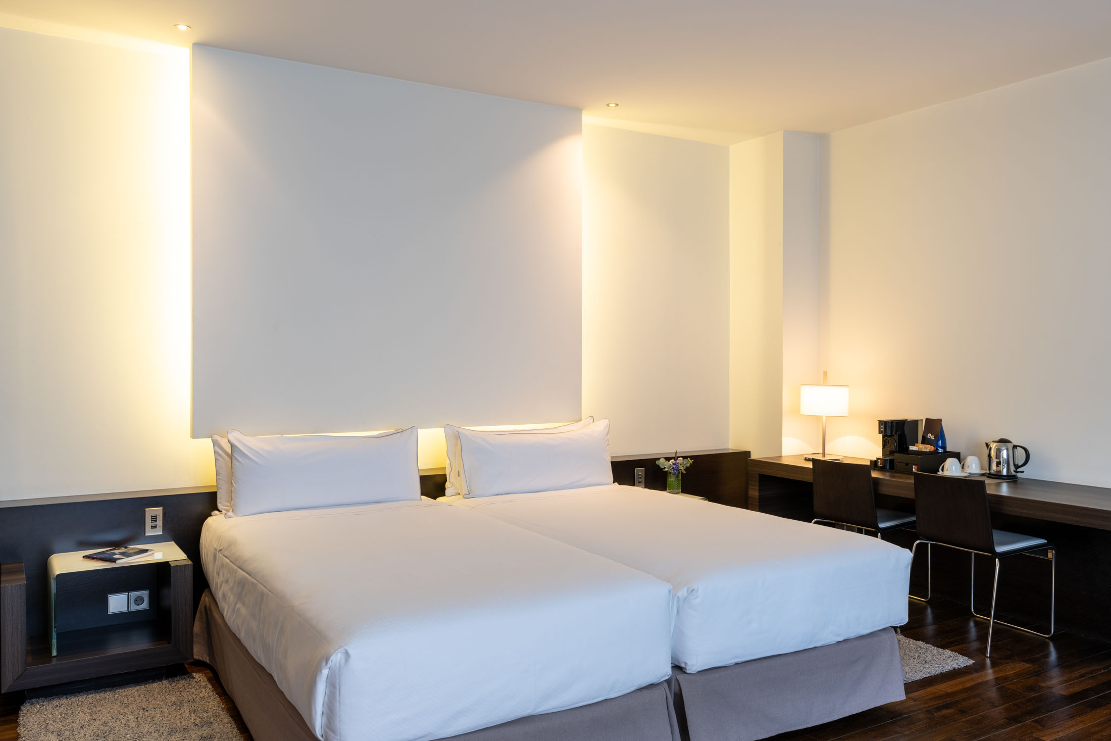 Habitación superior con dos camas del Parador de Alcalá de Henares 