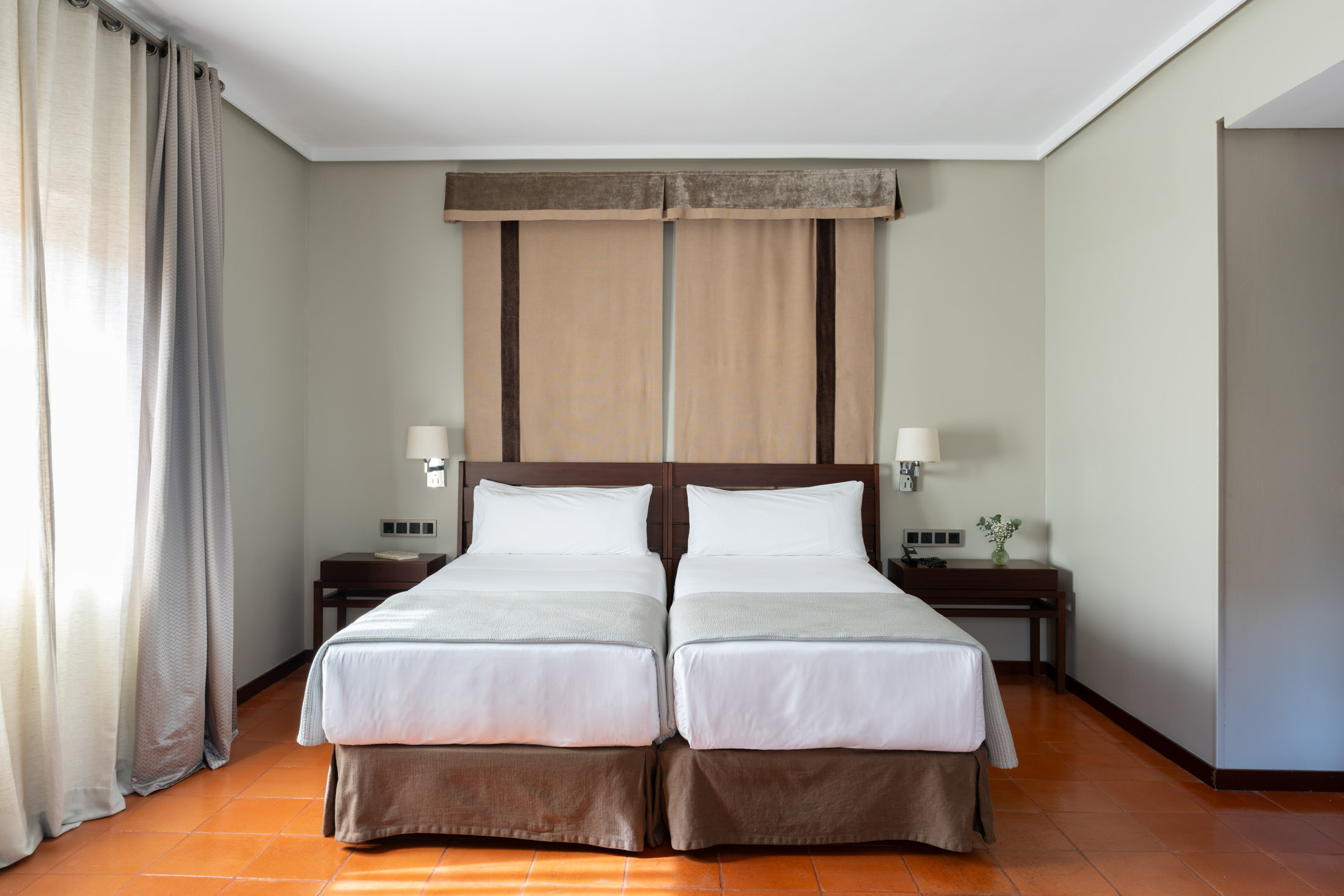 Habitación estándar del Parador de Cáceres