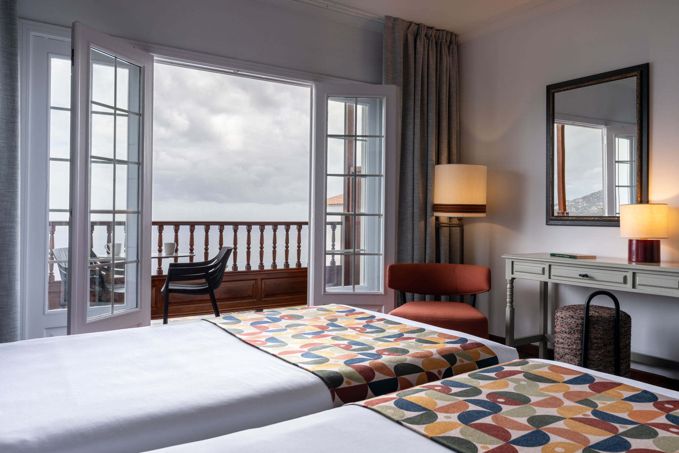 Terraza con vistas de habitación doble accesible del Parador de La Palma
