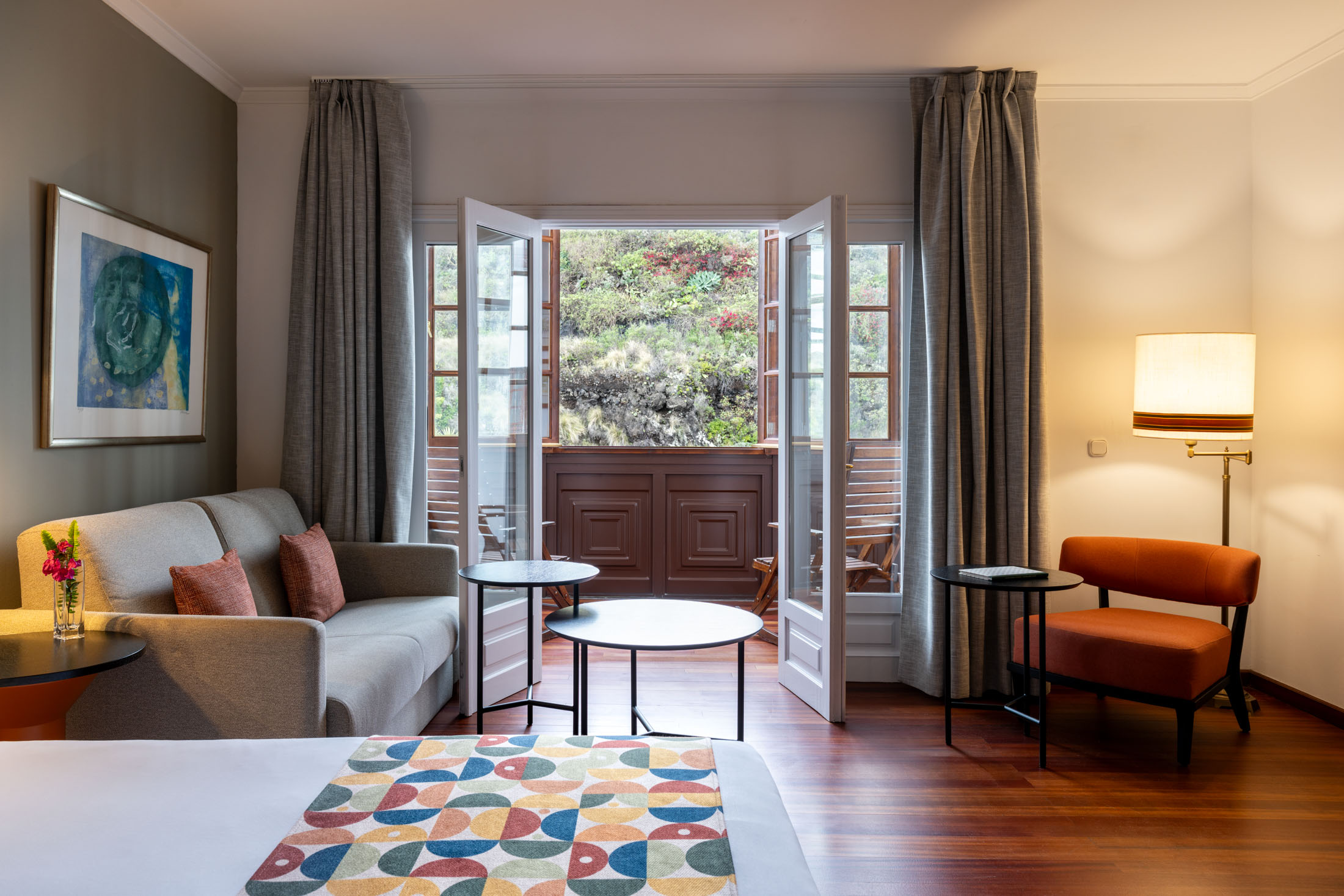 Habitación doble estándar del Parador de La Palma