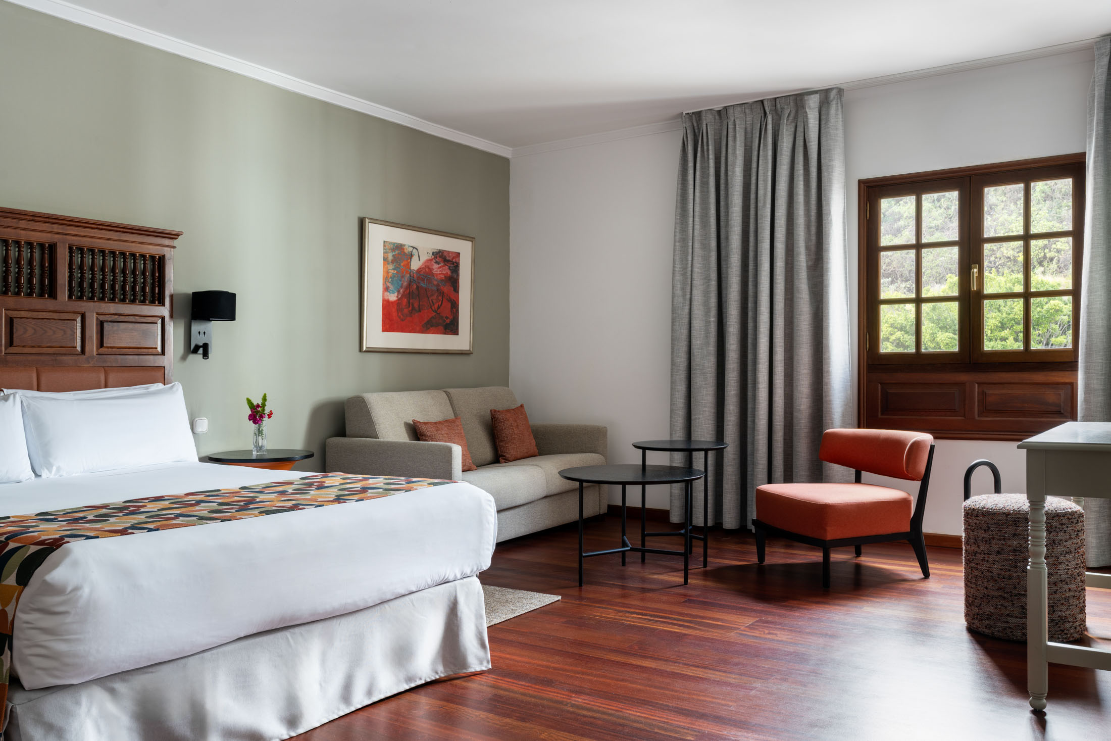 Habitación estándar con dos camas del Parador de La Palma