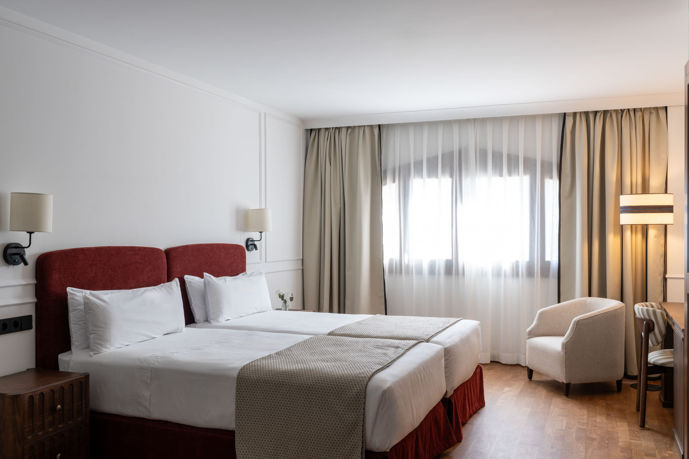 Habitación doble accesible del Parador de Olite-Erriberri