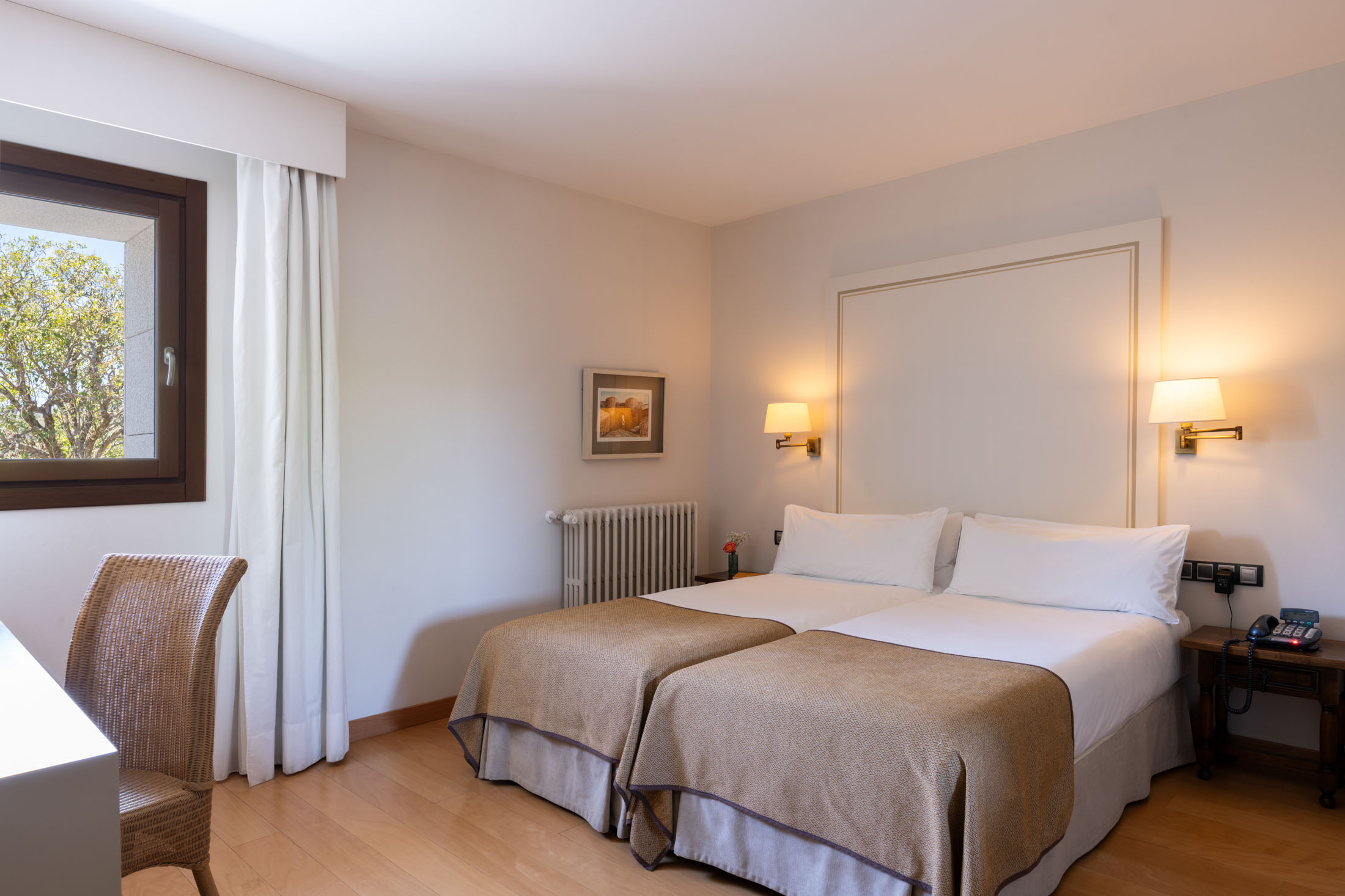 Habitación doble accesible en el Parador de Puebla de Sanabria