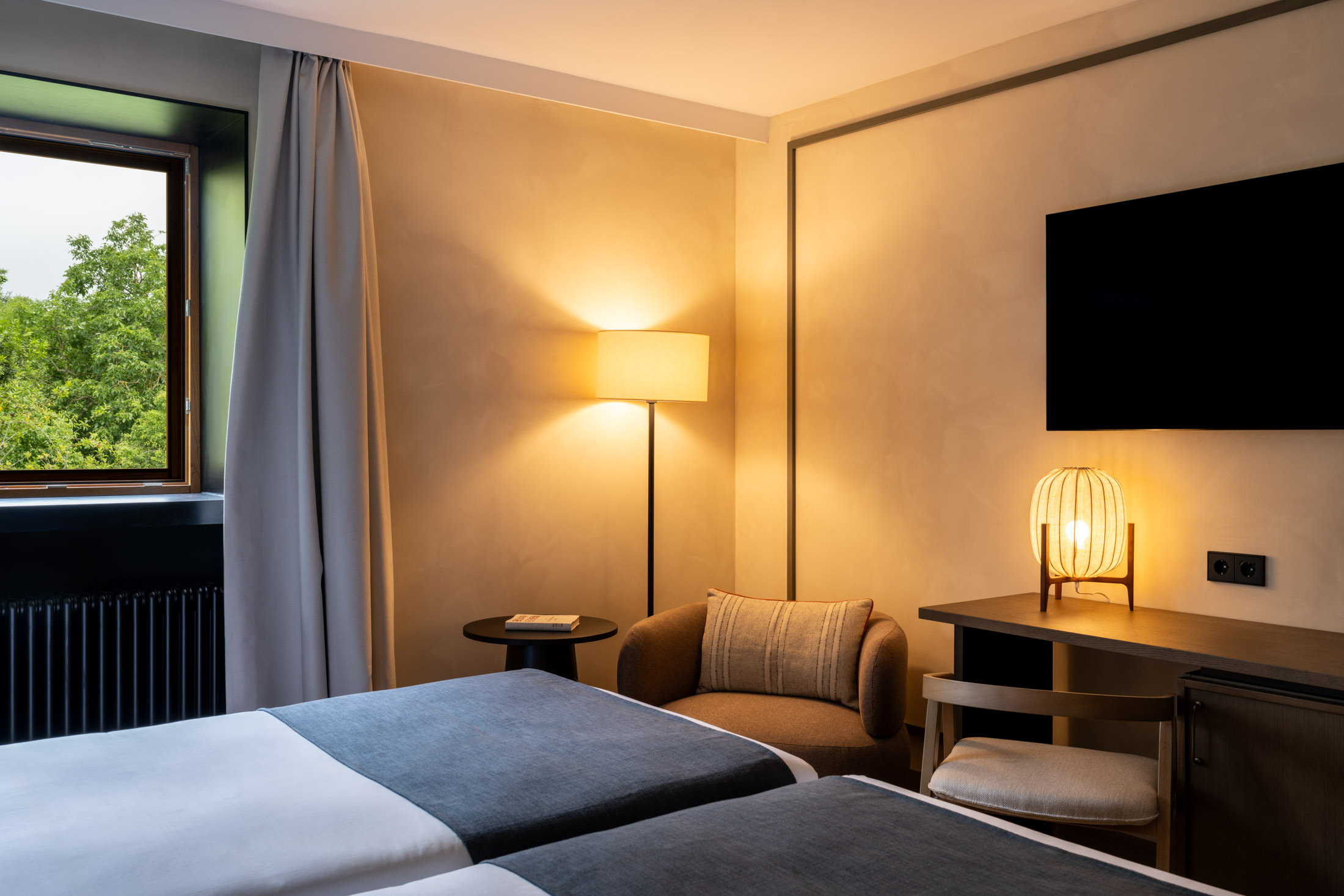 Habitación doble estándar del Parador de Santillana Altamira