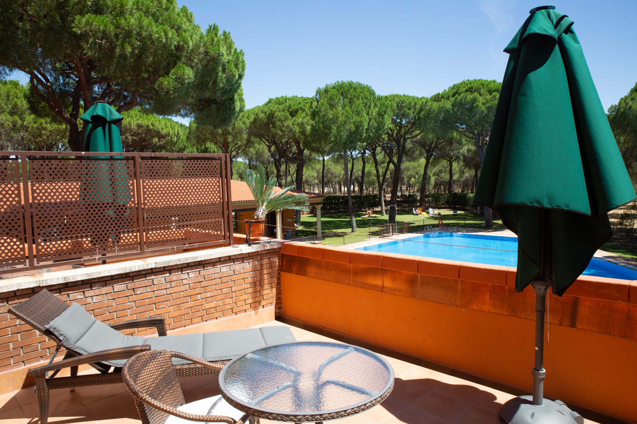 Terraza de habitación superior en el Parador de Tordesillas