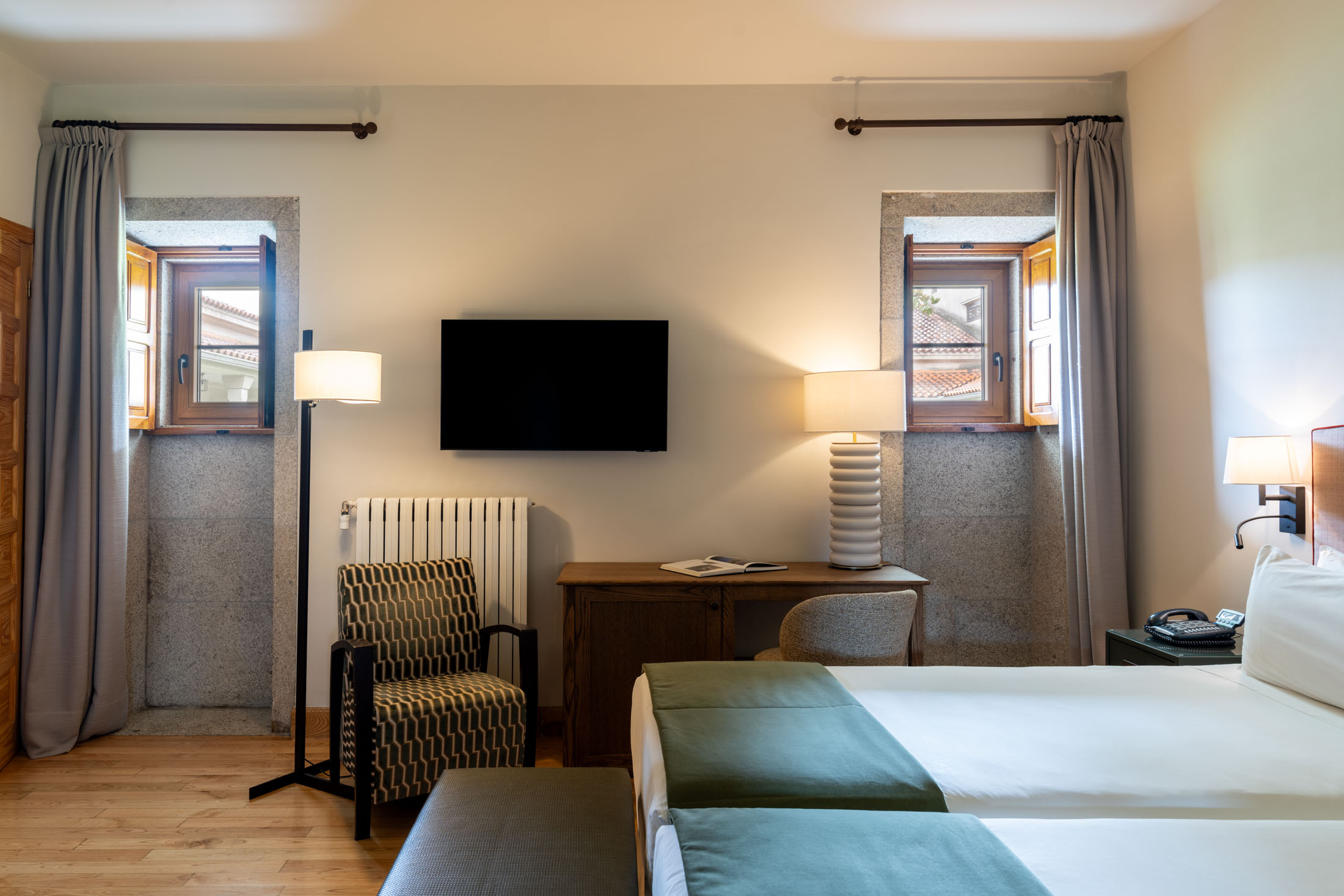 Habitación doble accesible del Parador de Tui
