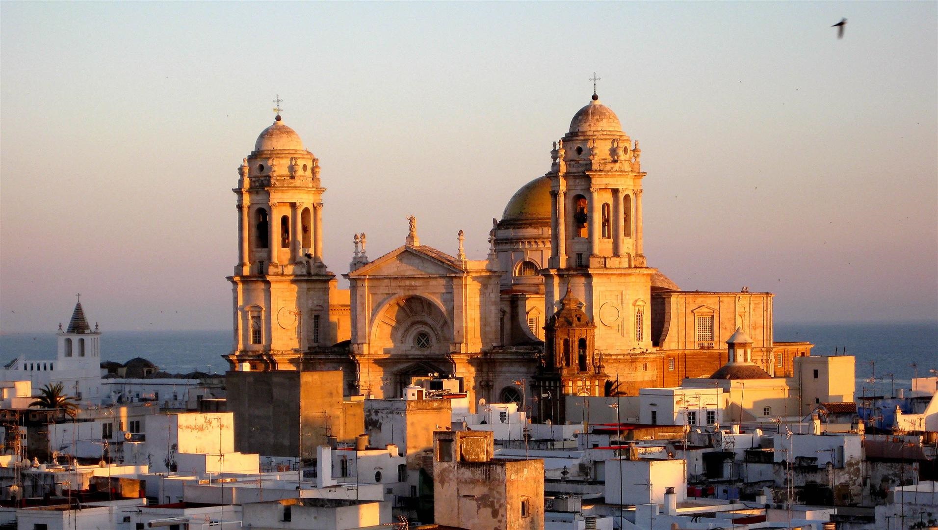 Puesta de sol catedral de Cádiz