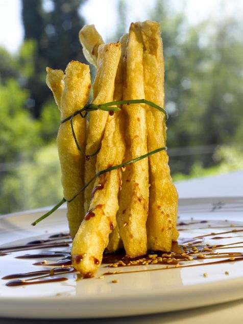 Aubergines in honey