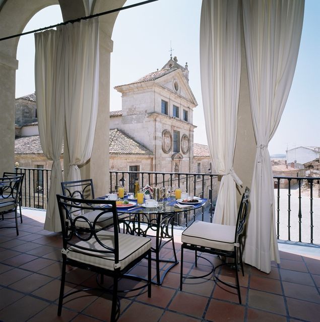 Terrace at the Parador de Lerma.