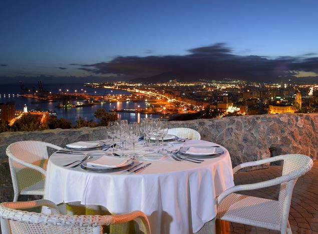 Evening Dining at Parador de Málaga Gibralfaro