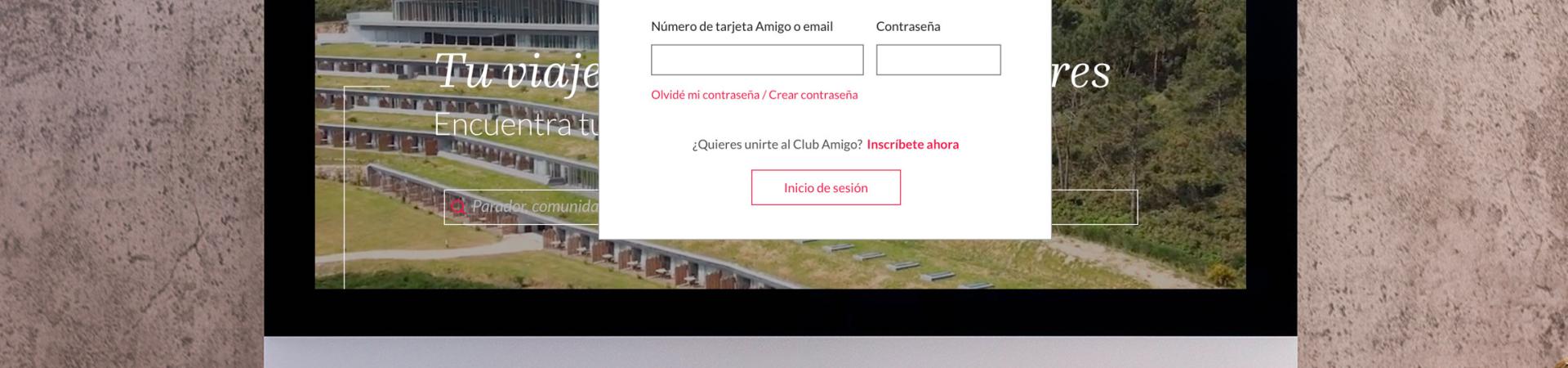 Nuevo acceso para tu cuenta Amigo en la web de Paradores