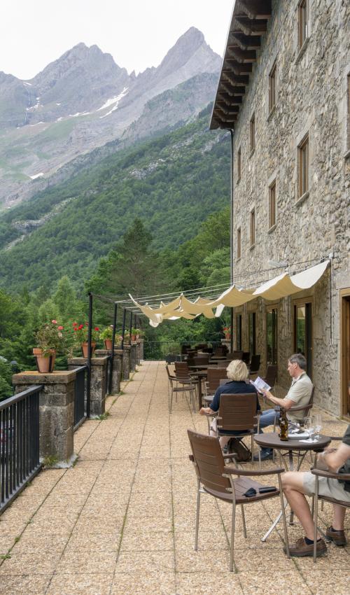 Terraza del Parador de Bielsa