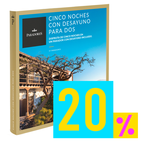 20 por ciento de descuento en cajas de cinco noches con desayuno