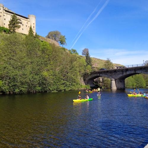 ruta en canoa por el tera en el parador de puebla de sanabria