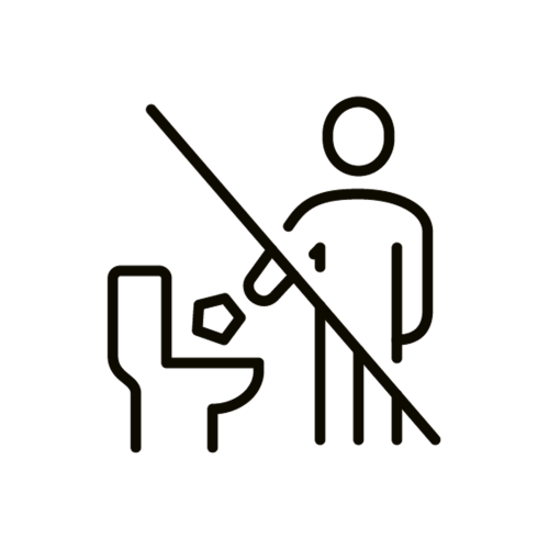 No utilice el inodoro como papelera