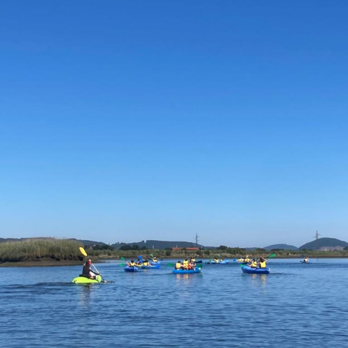 Canoas en la ría