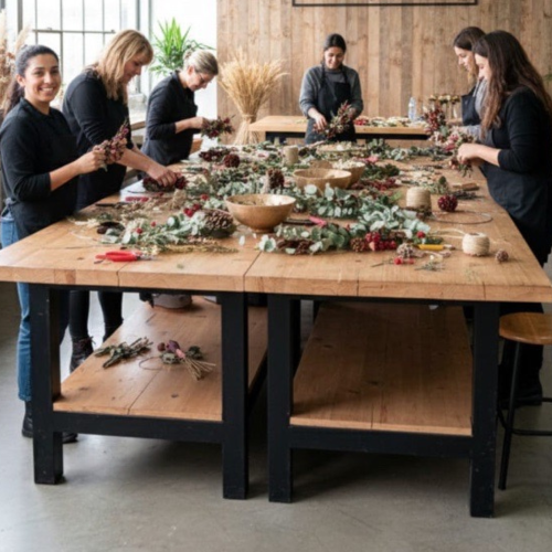 Taller de coronas en el Parador de Molina de Aragón