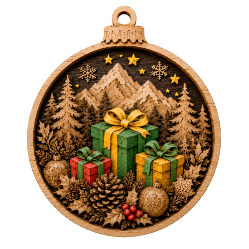 Imagen decorativa navideña con regalos