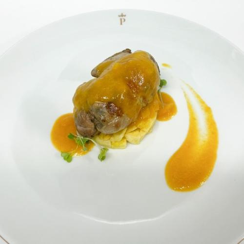 codorniz guisada rellenade piñones