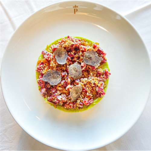 Tartar de salchichón ibérico trufado