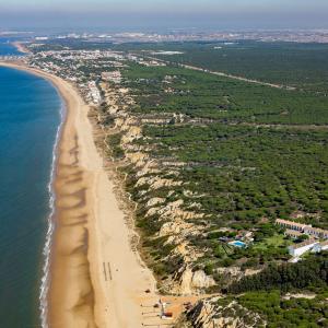 vista aérea playa del Parador de Mazagón