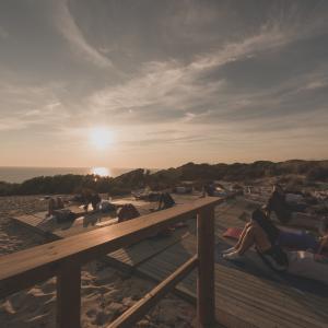 Puesta de sol en la playa del Parador de Mazagón