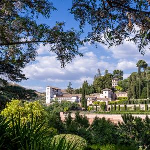 Generalife desde los jardines del Parador de Granada