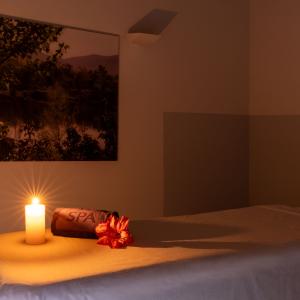 Detalle de cabina de tratamientos del spa del Parador de Alcalá de Henares