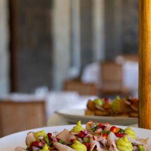 Detalle de tosta del restaurante del Parador de Las Cañadas del Teide