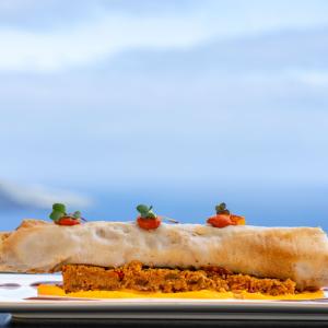 Canelón de guiso de cabrito isleño del restaurante del Parador de La Palma