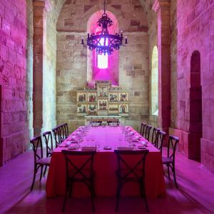 Montaje de banquete en el Parador de Sigüenza