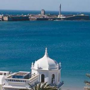 Panorámica de la bahía de Cádiz
