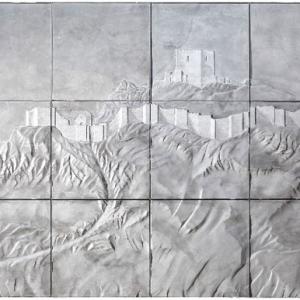 Mosaico con representación de la ciudad en el Parador de Lorca
