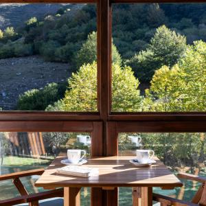 Detalle de ventana de habitación doble estándar en el Parador de Fuente Dé