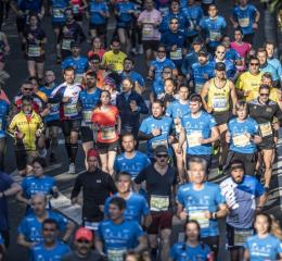 corredores en la maratón