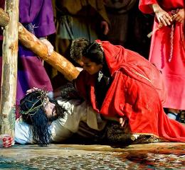 Una de las caídas de Jesús.