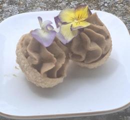 crujiente de crema de farinato y lentejas de la Armuña