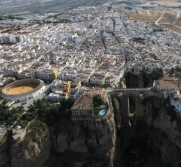 Vista aérea del Parador y la ciudad de Ronda