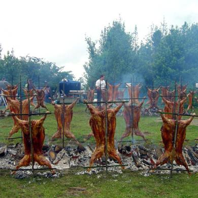 Corderos a la estaca