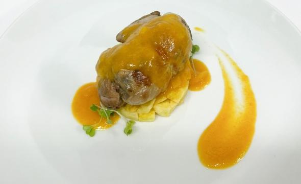 codorniz guisada rellenade piñones