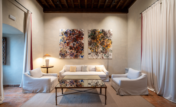 Salón en el Parador de Jarandilla de la Vera